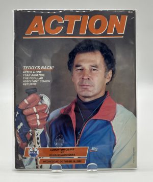 Action Edmonton Oilers Official Program October 15 1986 VS. Nordiques